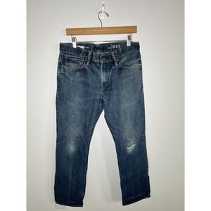 Gap 1969 Jeans Mens 31x30 Blue Straight Leg Dark Wash Mid Rise Denim